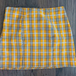 Yellow Plaid Women's Skirt